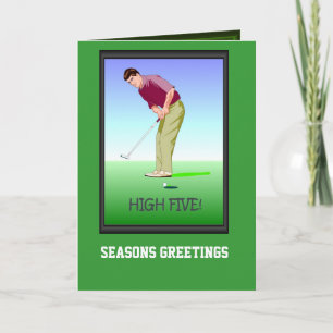 Golfer Feiertagskarte