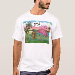 Golfer Flamingo - Golf ist mein Leben T-Shirt