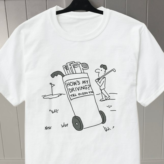Golfer frage "Wie fahre ich?" - Golfen T-Shirt (Von Creator hochgeladen)