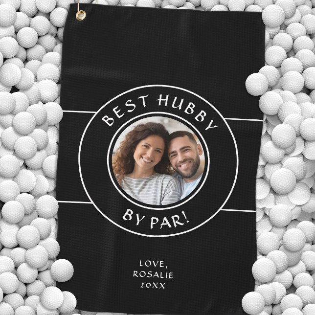 Golfer Fun Foto Bestes Musikfestival von Par Moder Golfhandtuch (Golfer Fun Photo Best Husband By Par Modern Hubby Golf Towel)