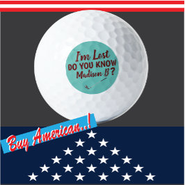Golfer Funny Aquamarin Golfball