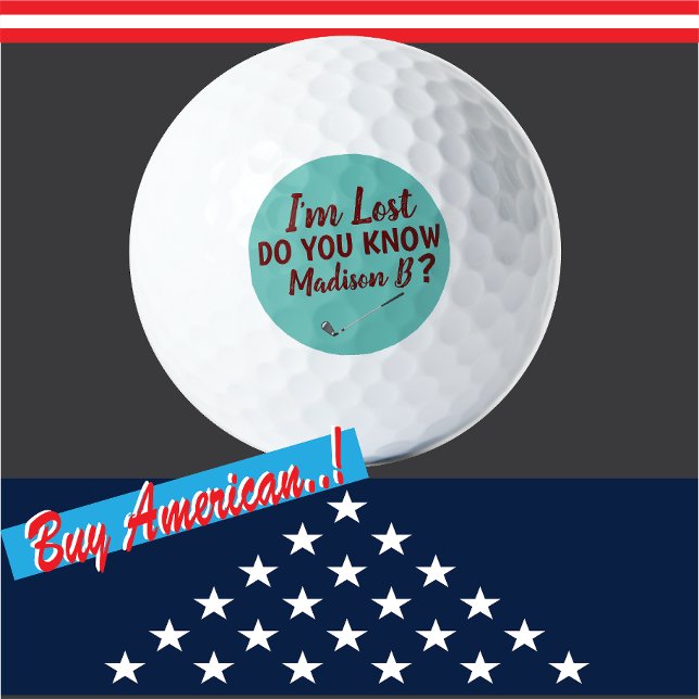 Golfer Funny Aquamarin Golfball (Von Creator hochgeladen)