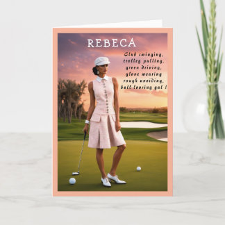 Golfer Funny Birthday niedlicher Golfwitz Dankeskarte