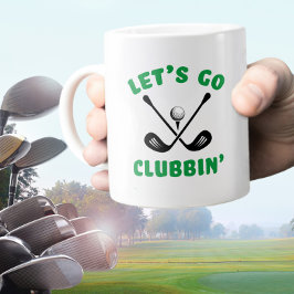 Golfer Funny Golf Club Modern Sport Schwarzes Grün Jumbo-Tasse