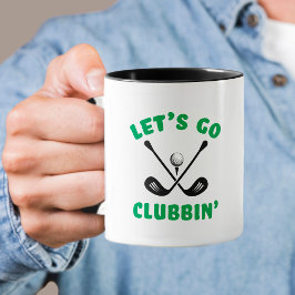 Golfer Funny Golf Club Modern Sport Schwarzes Grün Tasse
