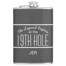 Golfer Funny Sports Pro Classic Monogram Game Gray Flachmann