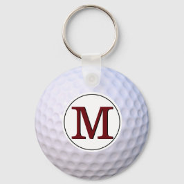 Golfer für das Monogramm des Golfballs auf den Grü Schlüsselanhänger