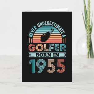 Golfer geboren 1955 Golfing 70. Geburtstagsgeschen Karte