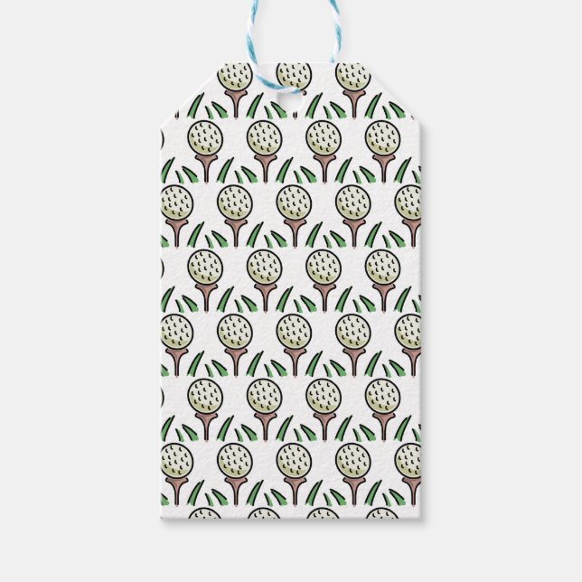 Golfer Geschenk Oversified Golf Balls Gold T-Shirt Geschenkanhänger (Vorderseite)