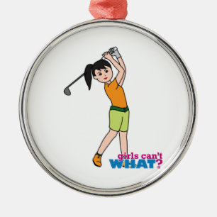 Golfer-Girl 1 Ornament Aus Metall