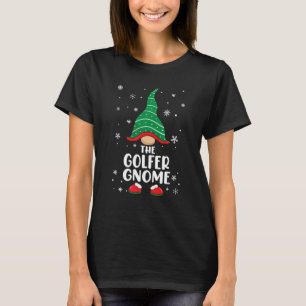 Golfer Gnome Matching Familie Weihnachten Pajamas T-Shirt
