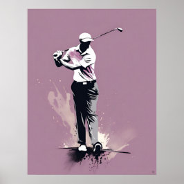 Golfer - Golf Art Print Poster