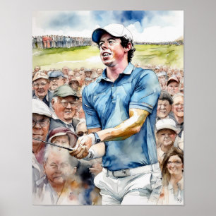 Golfer - Golf Art Print Poster