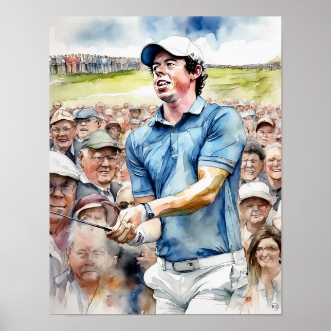 Golfer - Golf Art Print Poster (Vorne)