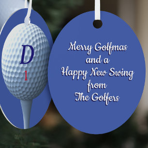 Golfer Golf Ball Moderne Mercury Golfmas Personali Ornament Aus Metall
