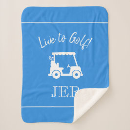 Golfer Golf Cart Mit Monogramm Vorführungen Light  Sherpadecke