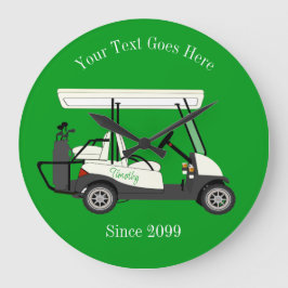 Golfer Golf Cart Wall Uhr
