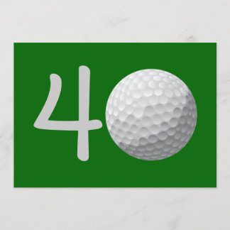 Golfer Golf Golfing 40. Geburtstag Einladung