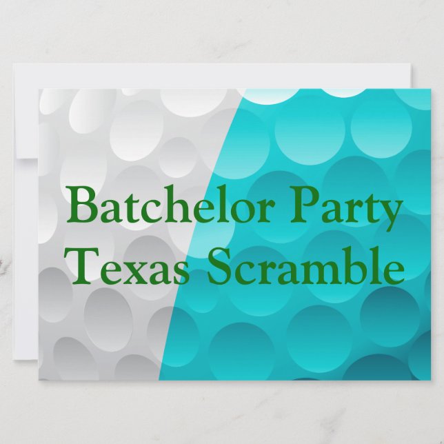 Golfer Golf Golfing Green Bachelor Party. Einladung (Vorderseite)