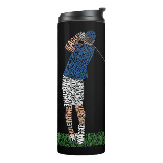 Golfer Golf Golfing Typografie Thermal Tumbler Thermosbecher