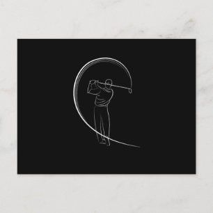 Golfer Golf Golfplatz Golf Swing Geschenk Postkarte
