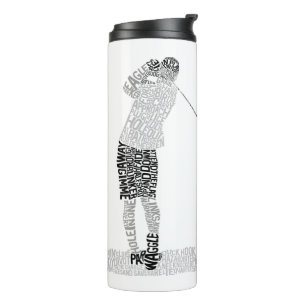 Golfer Golf Golfspielen Thermosbecher