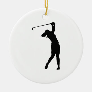 Golfer Golf Person Silhouette Snow Globe Keramik Ornament