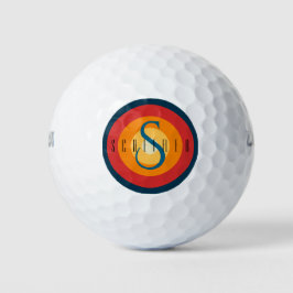 Golfer Golf Player Personalisiert Monogramm und Na Golfball