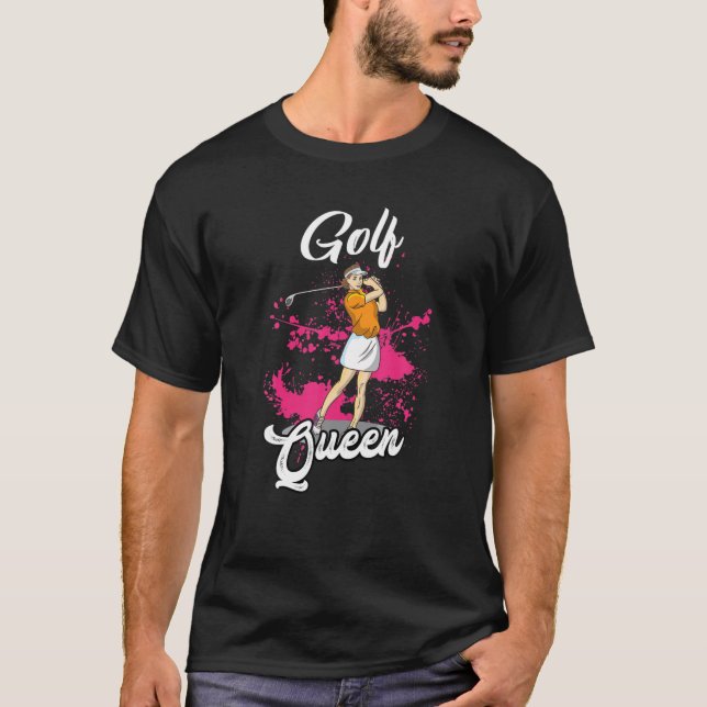Golfer Golf Queen Mini Golf Sport Damen W T-Shirt (Vorderseite)
