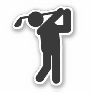 Golfer Golf Symbol Sports Aufkleber