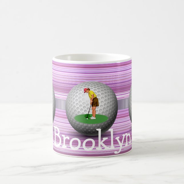 Golfer Golfbälle Tasse Streifen (Mittel)