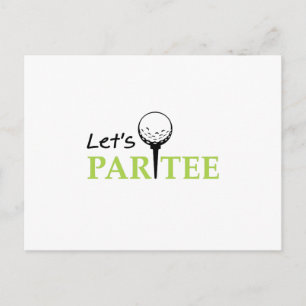 Golfer Golfspielen Golf Par Golf Funny Party Einladungspostkarte