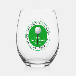 Golfer Golfspielen Golfer Ball T-Shirt Cocktail tr Weinglas Ohne Stiel
