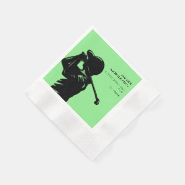 Golfer-Golftrip Bachelor Party minimal Serviette (Ecke)