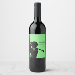 Golfer-Golftrip Bachelor Party minimal Weinetikett