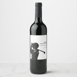 Golfer-Golftrip Bachelor Party minimal Weinetikett