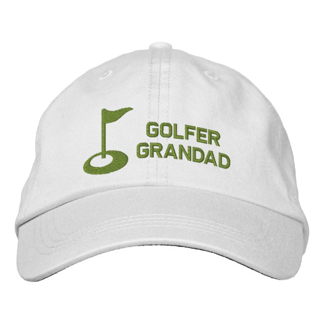 Golfer Grandad Bestickte Baseballkappe (Vorderseite)