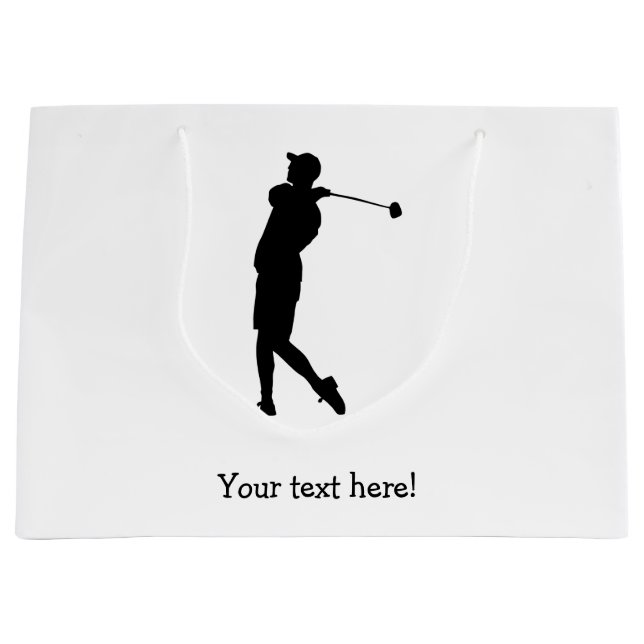  Golfer Große Geschenktüte (Vorderseite)