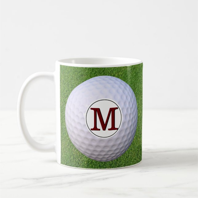 Golfer-Grüntöne-Gras Kaffeetasse (Links)