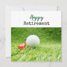 Golfer Happy Pension mit Golfball auf Grün
