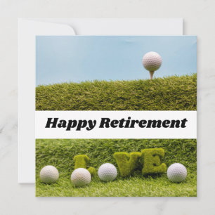 Golfer Happy Retirement Golf Ball mit Liebe Karte