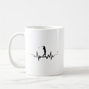 Golfer Heartbeat Cooles Geschenk für Golfspieler Kaffeetasse