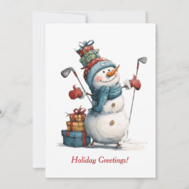 Golfer Holiday Card Feiertagskarte