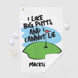 Golfer ich mag große Putts und ich kann nicht lüge Golfhandtuch