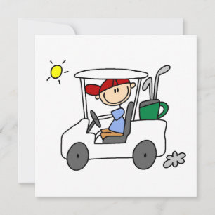 Golfer im Golf Cart