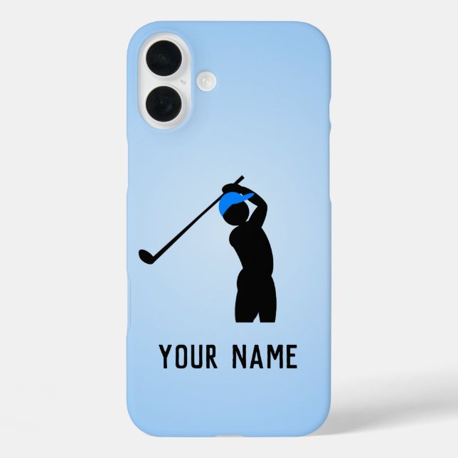 Golfer in Cap Mitte Schwung - Fügen Sie einen Name Case-Mate iPhone Hülle (Rückseite)