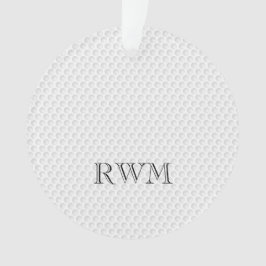 Golfer INITIALS Golf Gedenkstätte Ball Ornament