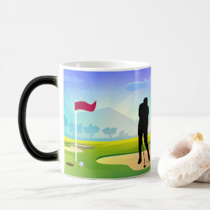 Golfer-Kaffee-Tasse Verwandlungstasse