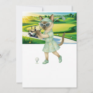 Golfer-Katze-Turnier Einladung