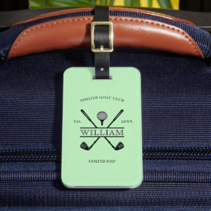 Golfer Kreuz Club Gepäckanhänger